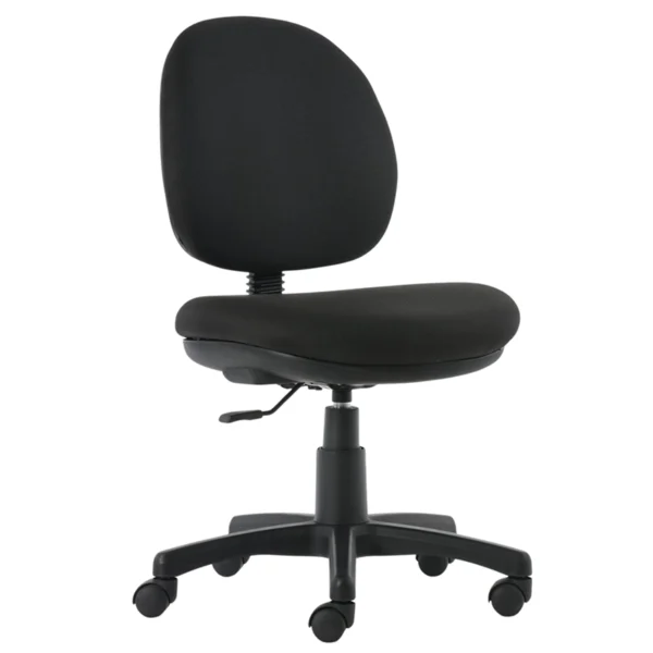 silla secretarial negra classic 2 con pistón y base giratoria