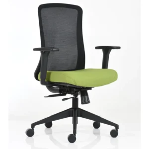 silla operativa luxor con respaldo malla y brazos 3d