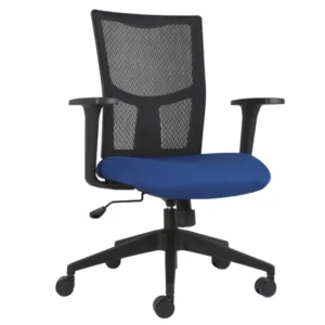 silla operativa op-h3 negra con respaldo de malla y base de nylon