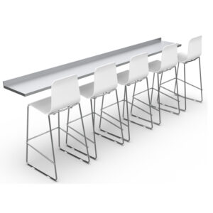 barras para comedor modernas de madera clara con estructura metálica