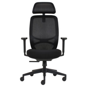 silla ejecutiva alaska n con cabecera respaldo mesh tapizado gris