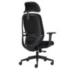 silla ejecutiva alaska n con cabecera respaldo mesh tapizado gris