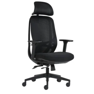 silla ejecutiva alaska n con cabecera respaldo mesh tapizado gris