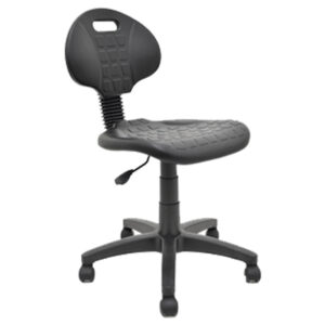 silla industrial IC‑H2 pistón secretarial sin reposapiés con ruedas