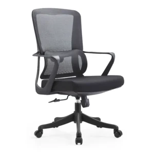 silla operativa rock respaldo mesh ventilado asiento tapizado negro sin cabecera