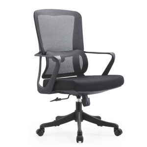 silla operativa rock respaldo mesh ventilado asiento tapizado negro sin cabecera