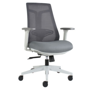 silla operativa tundra g gris con respaldo de malla sin cabecera