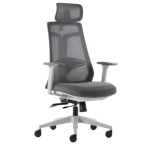 silla ejecutiva tundra g con cabecera respaldo ventilado gris