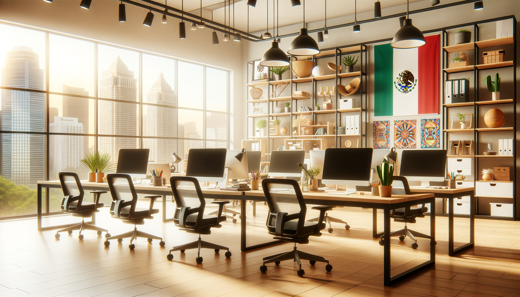 decoración estilizada de oficinas mexicanas